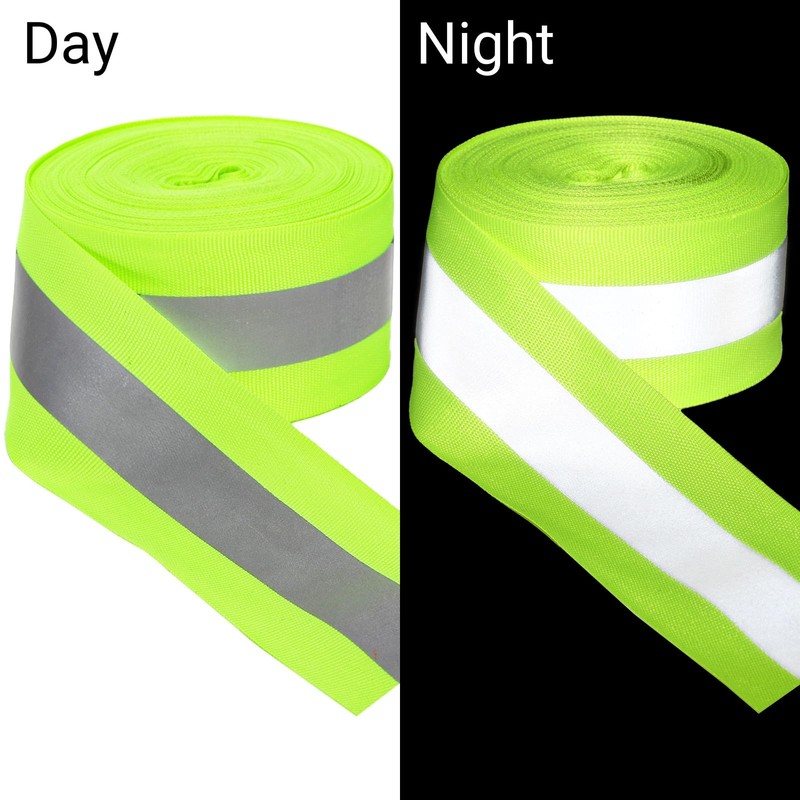 Tlence 2 Rolls 2" x 66ft Reflective Ribbon, High Visibility