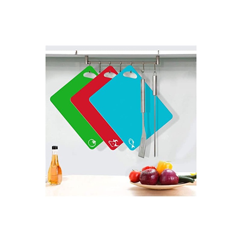iplusmile 4piezas Tablero De Corte Antideslizante De Plástico Flexible Para