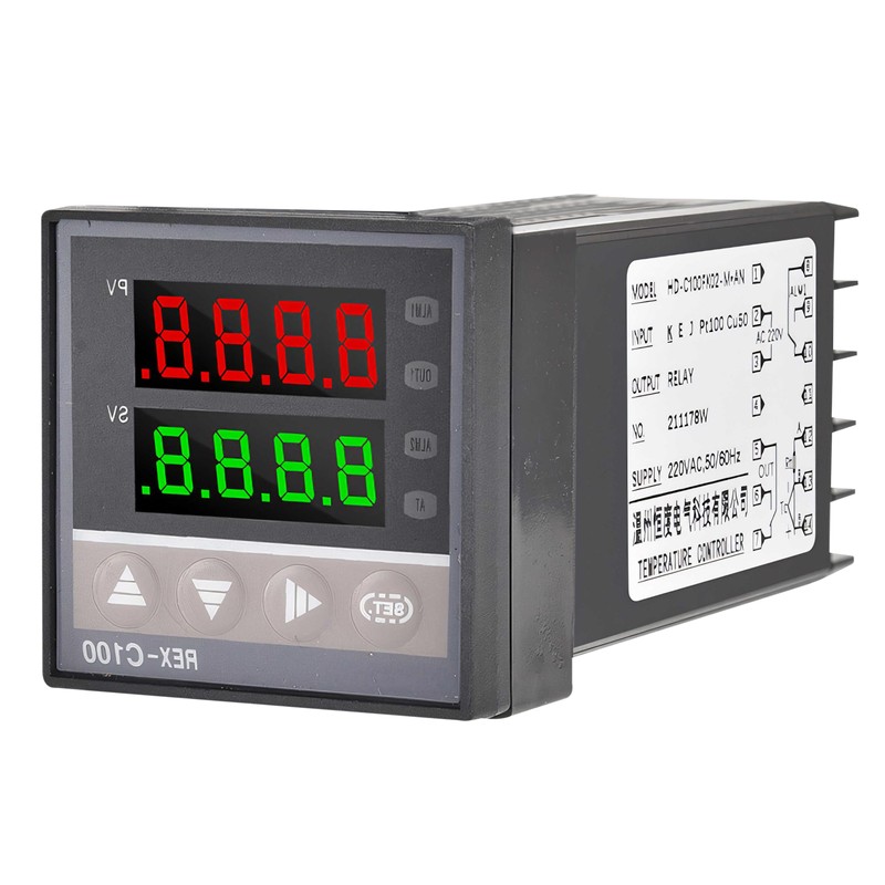 Retoo Temperature Controller Temperature Thermostat, REX-C100, Programmable, Temperature Sensor, Thermosta,