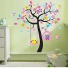 DaraBaby Vinil Decorativo Infantil Árbol Búhos Columpio Sala Cuarto