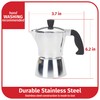 Goodcook Koffe 3-Cup Aluminum Stovetop Moka Pot Espresso Maker