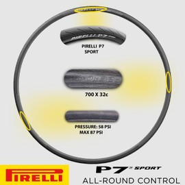 Pirelli P7 Sport 32-622 (700 x 32c) Performance Bike Tire - Confidence, Control, and Durability in One Training Tire - Optimal Handling and Comfort - (2 Tires)