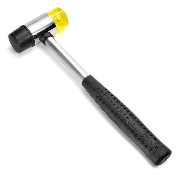 Utoolmart Rubber Hammer, Rubber Hammer, Pipe Handle, Double-Sided, Replaceable, 1 Piece, Length 9.4 inches (240 mm), 30# Plastic Hand Rubber Hammer, Leather Tool, Dent Repair Hammer, Plastic Handle, Lightweight, Household Tools, Repair Tools