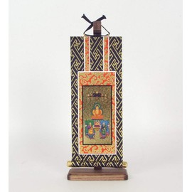 Original Wall Scroll Set, 20th Gen Honson, Sodo Mun, Sanzon Buddha, Navy Gold