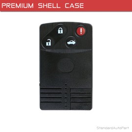 StandardAutoPart 4 Button Proximity Remote Smart Key Shell Case Compatible with Mazda RX8 Miata MX5 BGBX1T458SKE11A01 Without Chip (Shell Case)