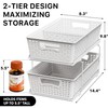 Simple Houseware 2 Tier Bathroom Organizer Tray Pull-Out Sliding Drawer,