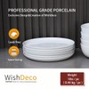 WishDeco White Dinner Plates Set of 6, Porcelain Salad Plates