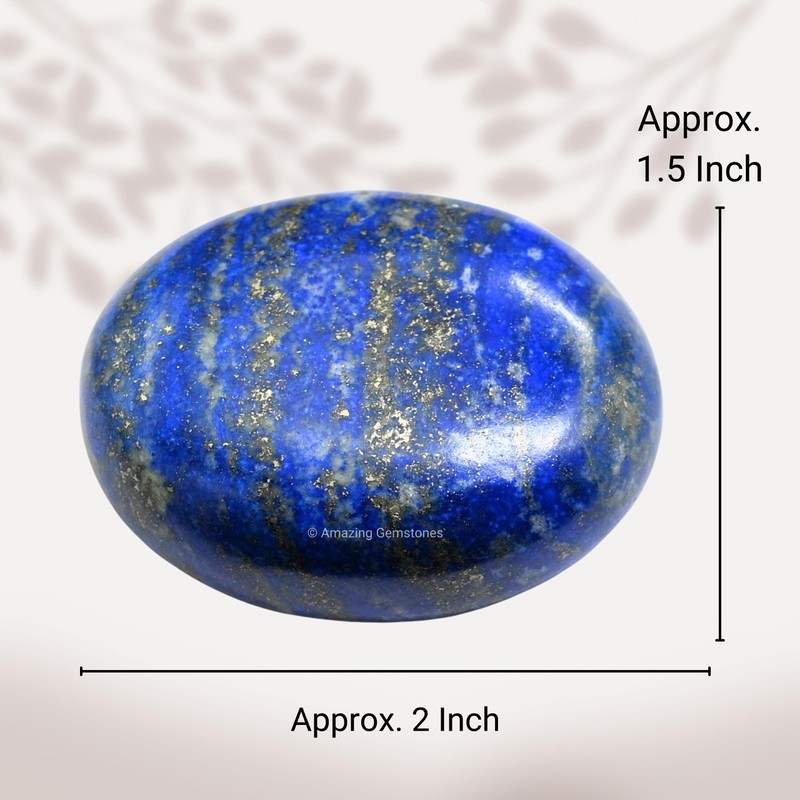 Lapis Lazuli Crystal Palm Stone Natural Healing Stone for Chakra