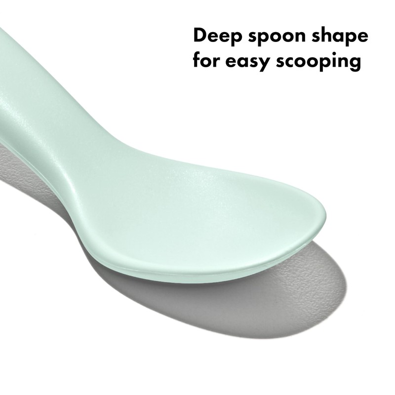 OXO Tot Plastic Fork and Spoon Set - Opal and