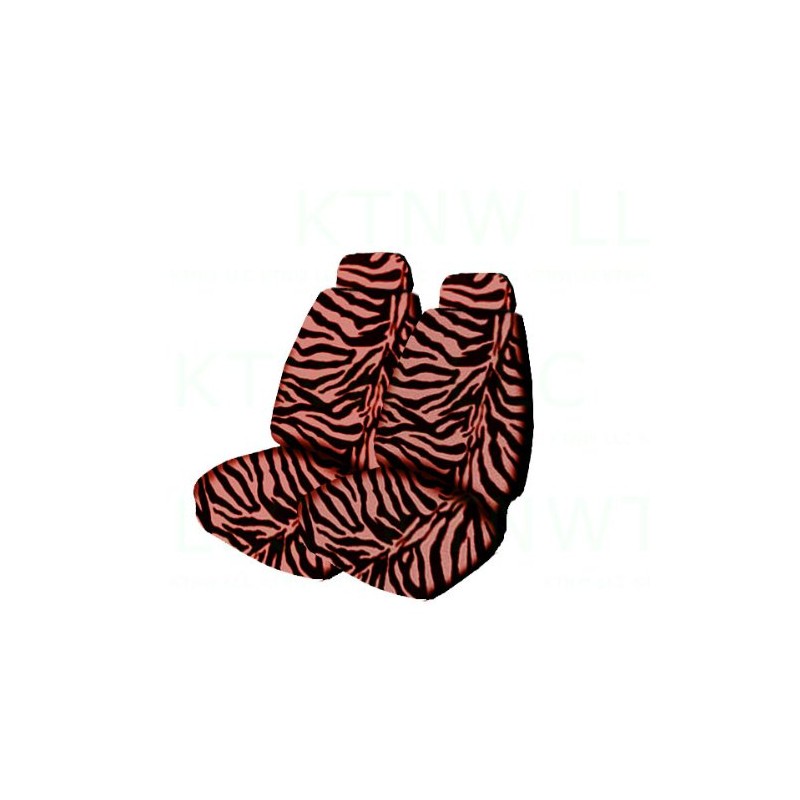 A Complete Animal Print Seat Cover and Accessories Set 2