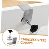 SHINEOFI 4pcs Stainless Steel Drawer Panel Clamps Adjustable Cabinet Installation