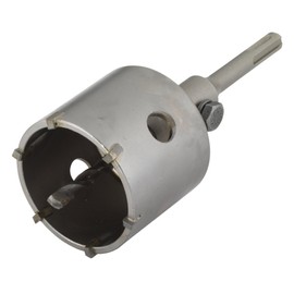 wolfcraft Drill Bit, Carbide Tipped with Mandrel SDS-Plus I 8914000 I For Setting Electric Flush-Mounted Boxes in Concrete, Masonry and Stone; Cutting Depth 46 mm