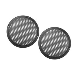 Motoforti Car Audio Speaker Cover, Mesh Subwoofer Grill Horn Guard Protector, 6 Inch, Plastic, Black, 2pcs
