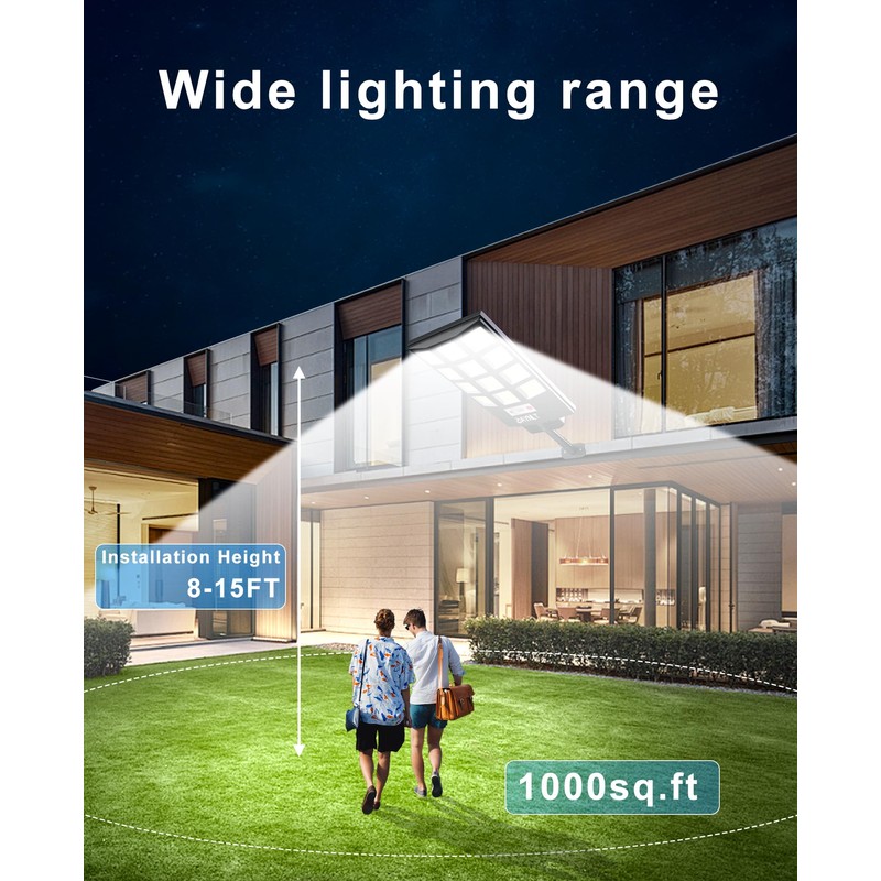 JAYNLT Solar Lights for Outside, 5 Lighting Modes Solar Flood