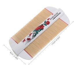 BIUDECO Double Sided Bamboo Comb for Dandruff Removal Scalp Brush with Dense Teeth for Women and Pets Lightweight Grooming Tool for Healthy Hair and Clean Scalp