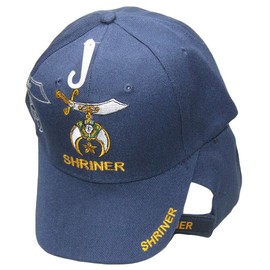 Trade Winds Shriner Emblem Navy Blue with Shadow Embroidered Cap Masonic Hat