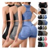 6pzs Pantalones Corto+bra Conjunto Licra Deportivo Gym Mujer