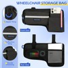ZHCHG Upgraded Wheelchair Side Bag with Cup Holder, Wheelchair Armrest