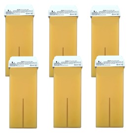 Dermawax Argan Wax Pack of 6 100 ml Roll-On Wax Cartridges, Warm Wax Cartridges, Hair Removal, Warm Wax, Body Care Refill Set