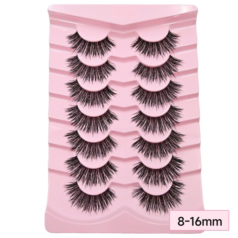 Natural False Lashes Wispy Fake Eyelashes 7 Pairs M102