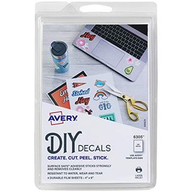 Avery Surface Safe Printable Decal Stickers, Removable Adhesive, 4" x 6", Water & Tear Resistant, 4 Labels (6305)