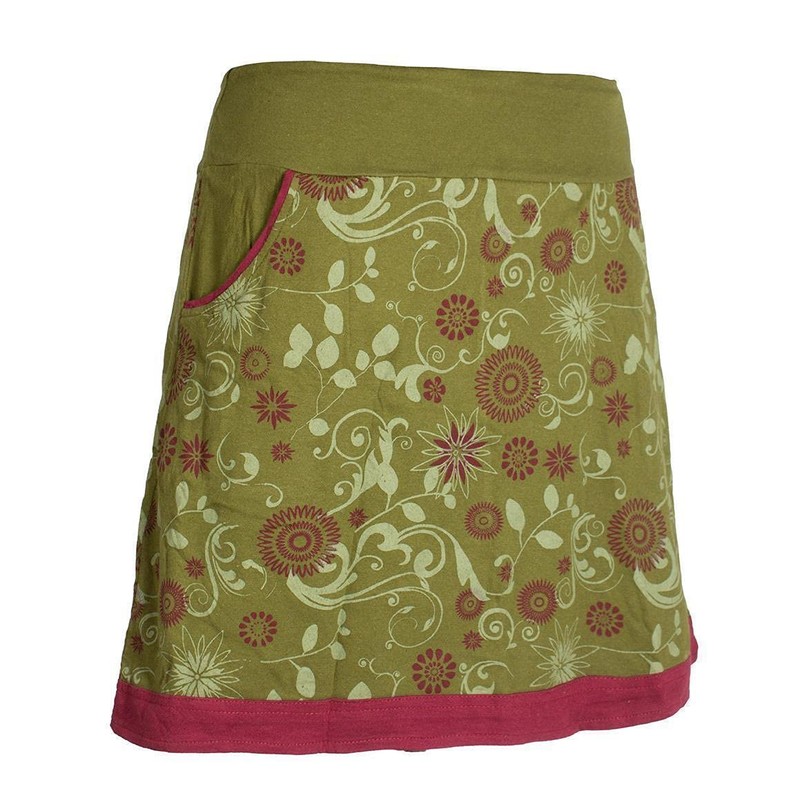 Vishes Women's Floral Skirt, Alternative Clothing, Layered Look, with Mandala