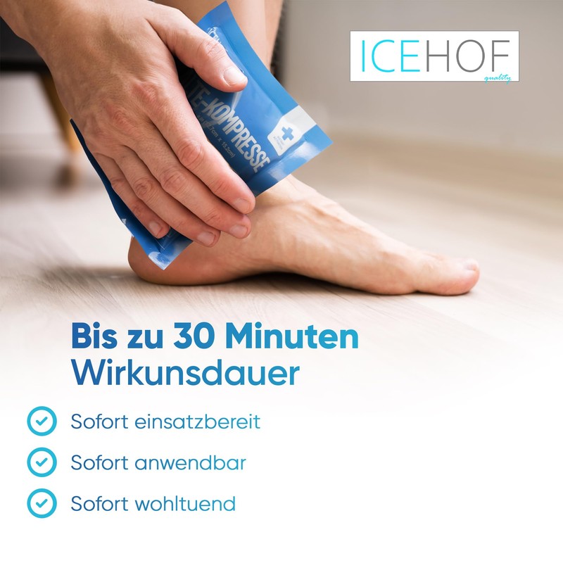 ICEHOF Cooling Pads for Bending, 10 x Instant Cold Compress,