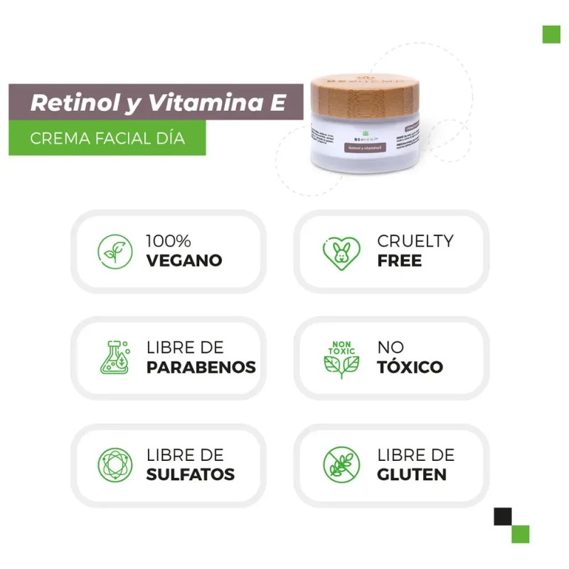 Crema Facial Noche Retinol Y Vitamina E Beohemp 50g Tipo
