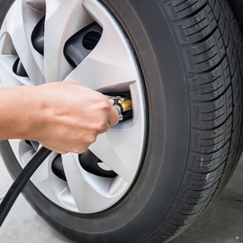 Gentpovth Valve Extension Set, 2 Pieces 8 mm Car Valve Lever Plug Air Chuck, 35 cm Tyre Inflator Hose, Tyre Inflator Hose, Brass Car Valve Adapter, for Car, Bicycle, Motorcycle, Compressor