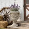 Griffin & Cherub Resin Urn Planter - Stone-Effect Finish, Renaissance