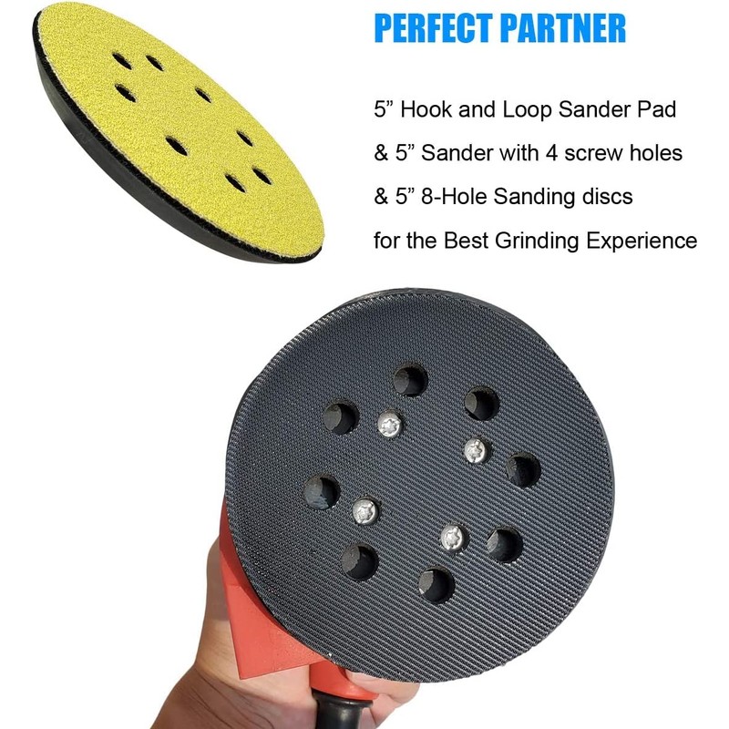 Standard 5" Hook and Loop Replacement Sander Pad for Milwaukee