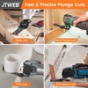 JTWEB Extra Long Oscillating Saw Blades - 12PCS Arc-Shaped Edge