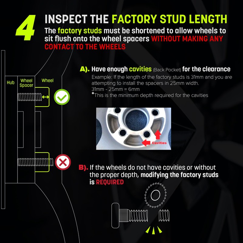5x120 to 5x114.3 Wheel Adapters 25mm (1 Inch) – 2pcs