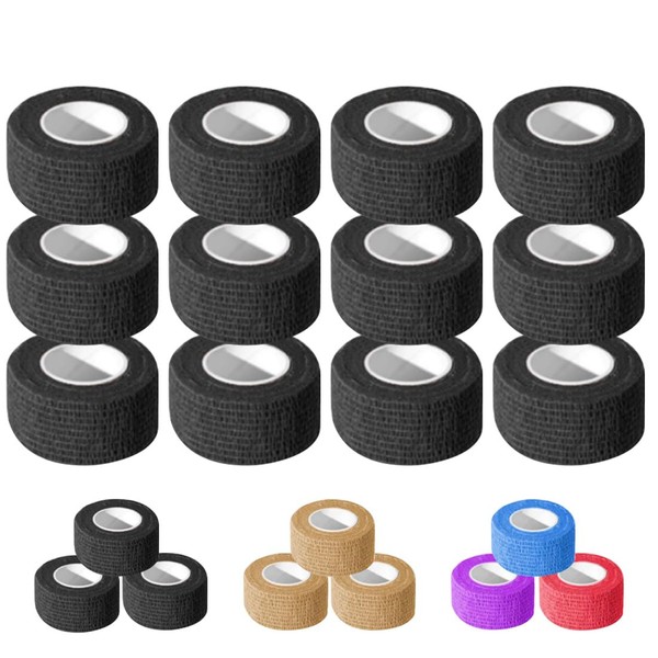 OZER 12 Pack 1 Inch x 5 Yards Self Adhesive