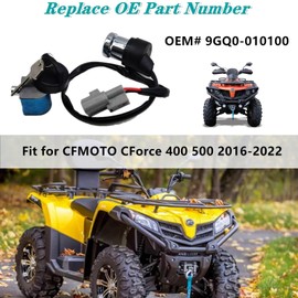 Interruptor de encendido con llave para CFMOTO CFORCE 400, CFORCE 500 ATV Interruptor de bloqueo de encendido Llave de repuesto # 9GQ0-010100 (2 cables)