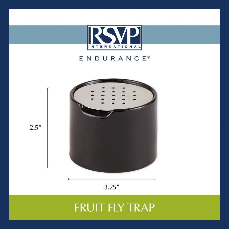 RSVP Reusable Ceramic Fruit Fly Trap for Indoors – Kitchen