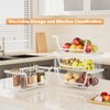 4 Pack Stackable Wire Baskets with Handles for Pantry Organizers