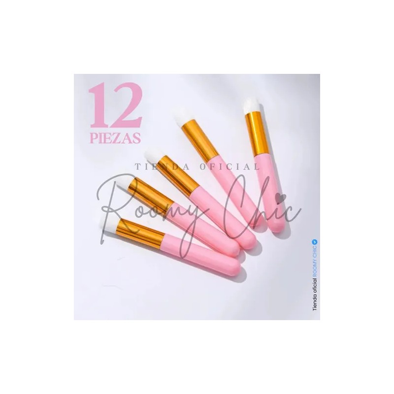 12 Brochas Para Limpiar Pestañas De Mink 1x1 Shampoo