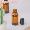 RAMFIYN 3 Pack Amber Roller Bottles for Oils 30ml Refillable