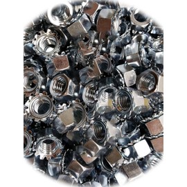 (Qty 100pcs) 3/8-16 External Star Lock/Kep Nuts 3/8 x 16 Locking Keps Nut/Locknuts Hardware Fastener Kit Set RV3605S