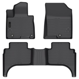 AUXKO All Weather Floor Mat Fit for Hyundai Santa Cruz 2022-2024 TPE Rubber Liners Santa Cruz Accessories All Season Guard Odorless Anti-Slip Liner Black