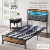 Welzona Twin Bed Frames, Metal Bed Frames with Charging Station,
