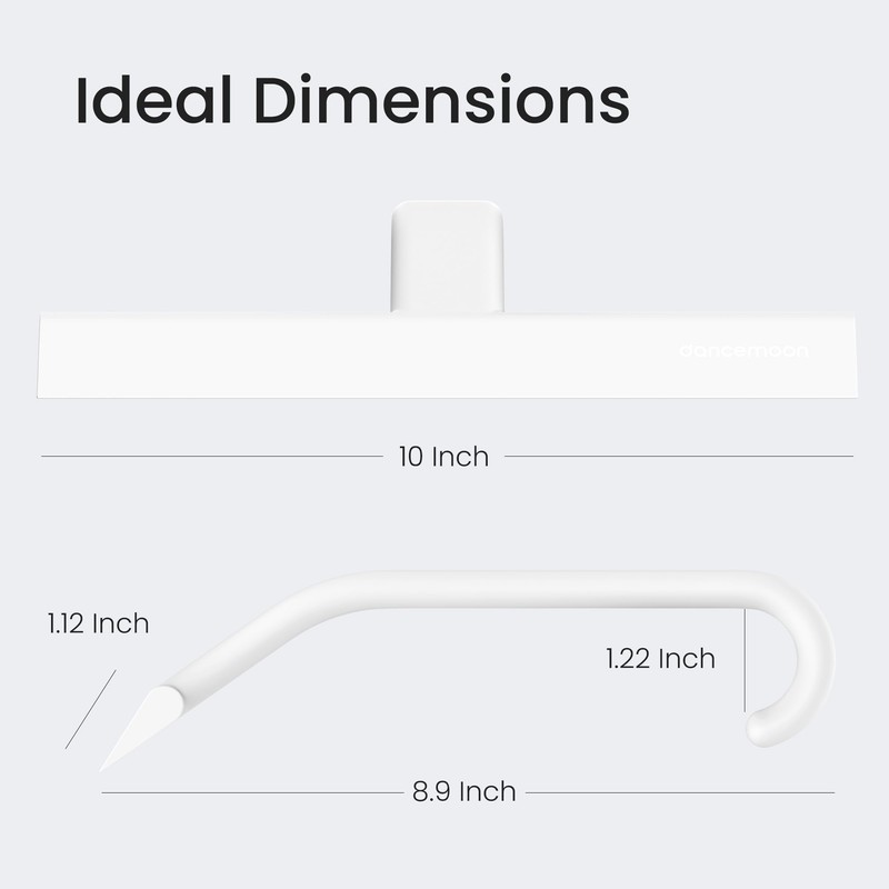 dancemoon JustHang Shower Squeegee for Glass Doors, All-One-Piece Silicone with