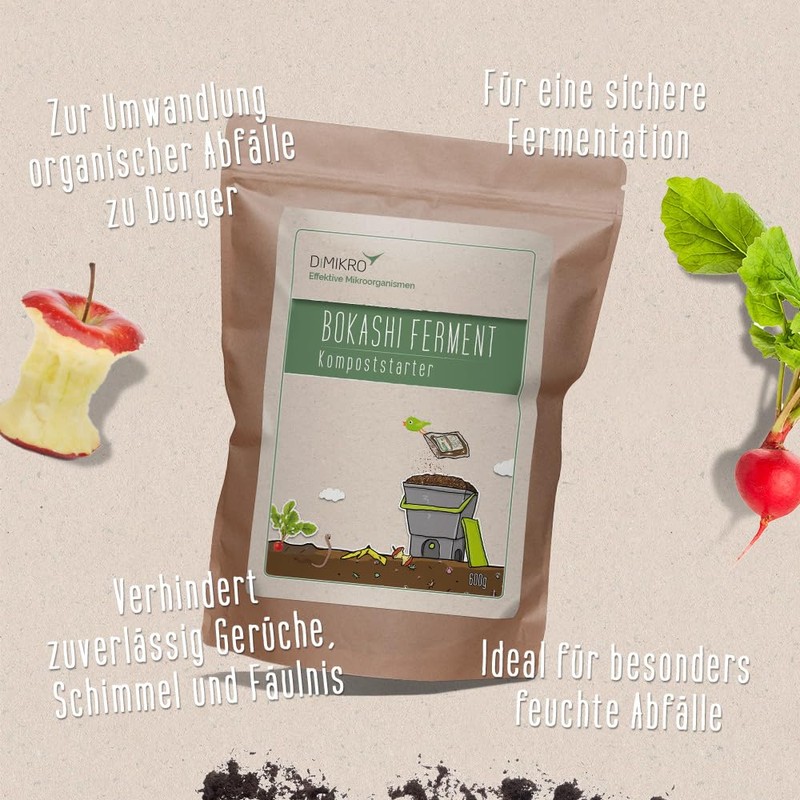DIMIKRO Bokashi Ferment Dried - Compost Starter and Fermentation Aid