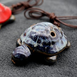 6 Hole Ocarina Turtle Shaped Ocarina Alto C Ceramic Ocarinas Instrument C Key for Beginner Kids Children Pack of 2 Red and Blue Ceramic Ocarina Decor