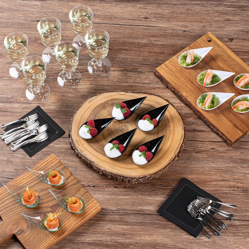 Restaurantware 4 x 2 Inch Teardrop Spoons 100 Appetizer Spoons