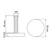 SKIR'CO Furniture Leveling Feet M6 x 40mm Adjustable Round Legs