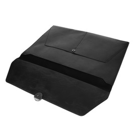 STOBOK Leather File Bag Reusable Document Organizer Capacity for Office Use and Business Travel for Storing Files and Important Papers Faux Leather