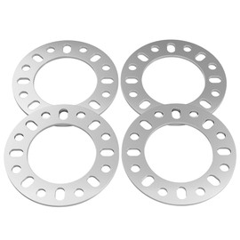 YONGSHENGONE 4PCS 8 Lug Wheel Spacers 1/4 Inch (6mm) Thick, 8x6.5 8x165.1 8x170 8x180 Die Cast Aluminum Wheel Spacers, Compatible with F250 E350 Ram 2500 Suburban 2500 Sierra 2500HD 3500HD