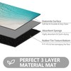 LYGLIGH Ultra Thin Bath Mat, Teal Bath Mat, 1/10 in